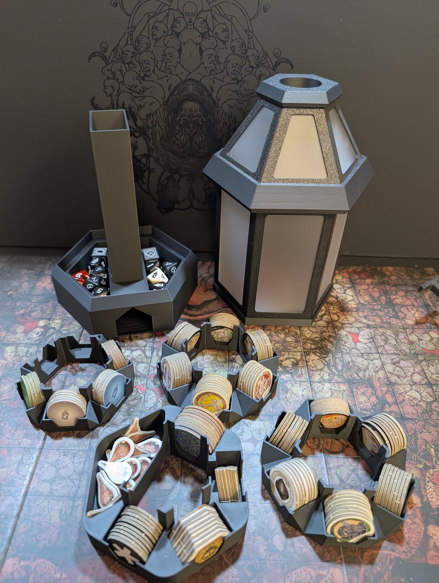 Lantern Dice Tower & Token Storage
