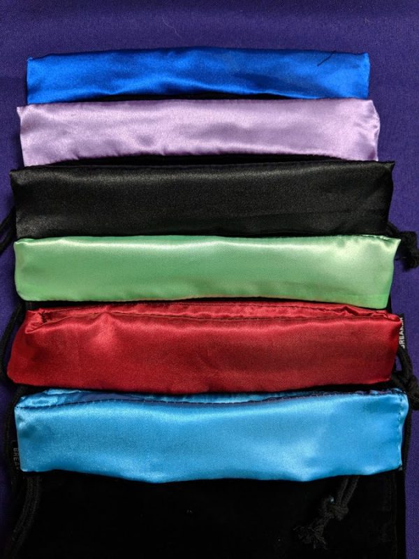 velveteen dice bags with sateen interior in a variety of colors