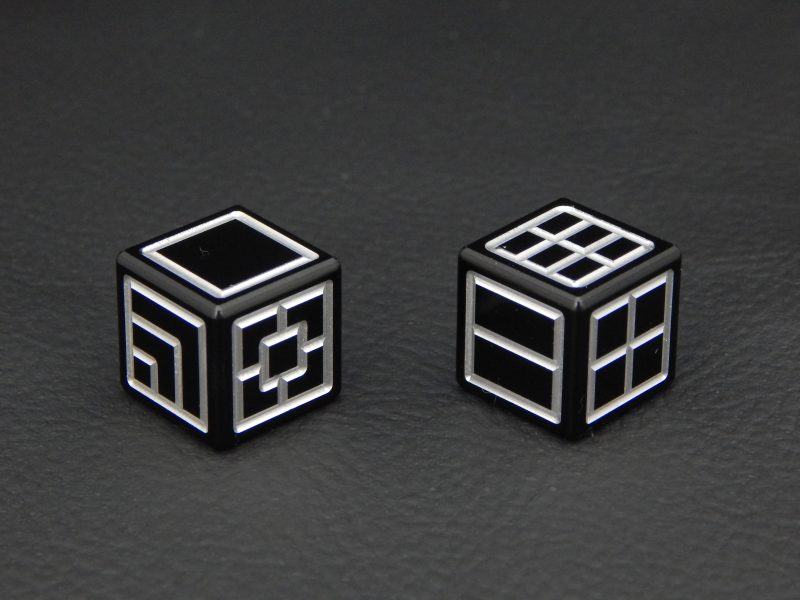 Custom Dice - black color anodized aluminium dice iXLP v2.0