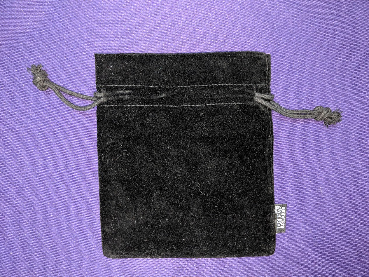 small velveteen dice bag with sateen interior in a variety of colors