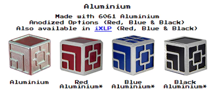 Custom metal dice XLP and iXLP v1.0 machined and anodized Aluminium