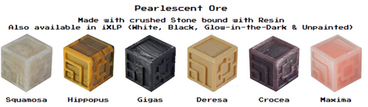 Custom stone and resin dice XLP or iXLP v1.0 Random Pearlescent Ore